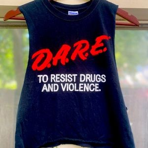 Vintage 90s Authentic DARE Cutoff Crop Top